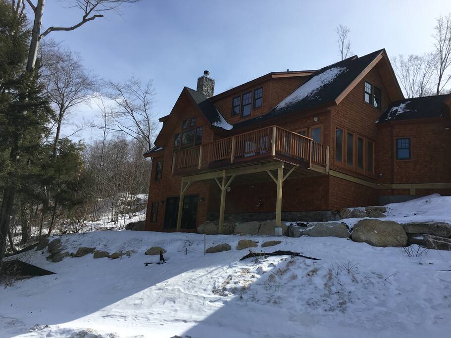 The rear exterior of the house