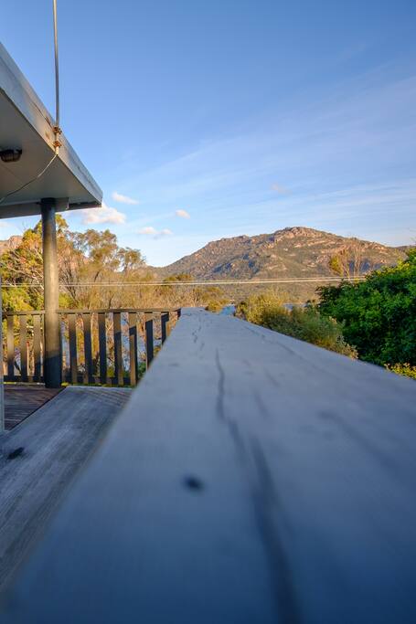 Look out at the famous Hazards Mountains (home to Wineglass Bay)