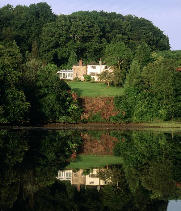 Main house with reflection