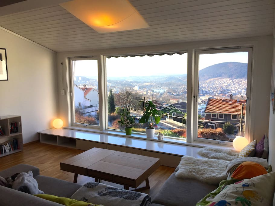 Living room in 1. floor with a view
