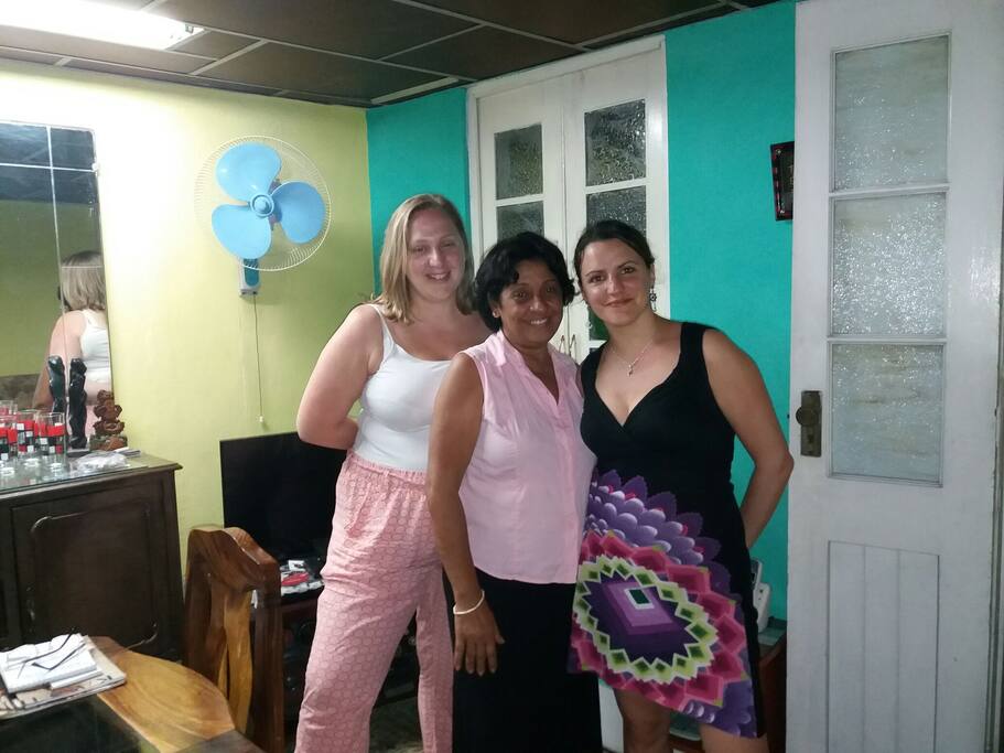 Your lovely hostess Carmen with guests-friends.
