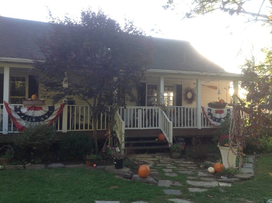Main entrance/ deck makes great storage for bikes, kayaks&ski equipment