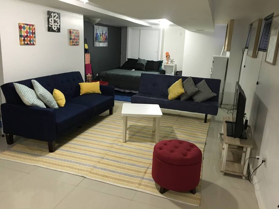 Cozy Living Room and Bedroom Area