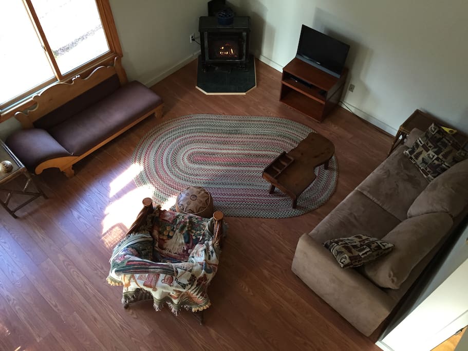 Birdseye view of living room