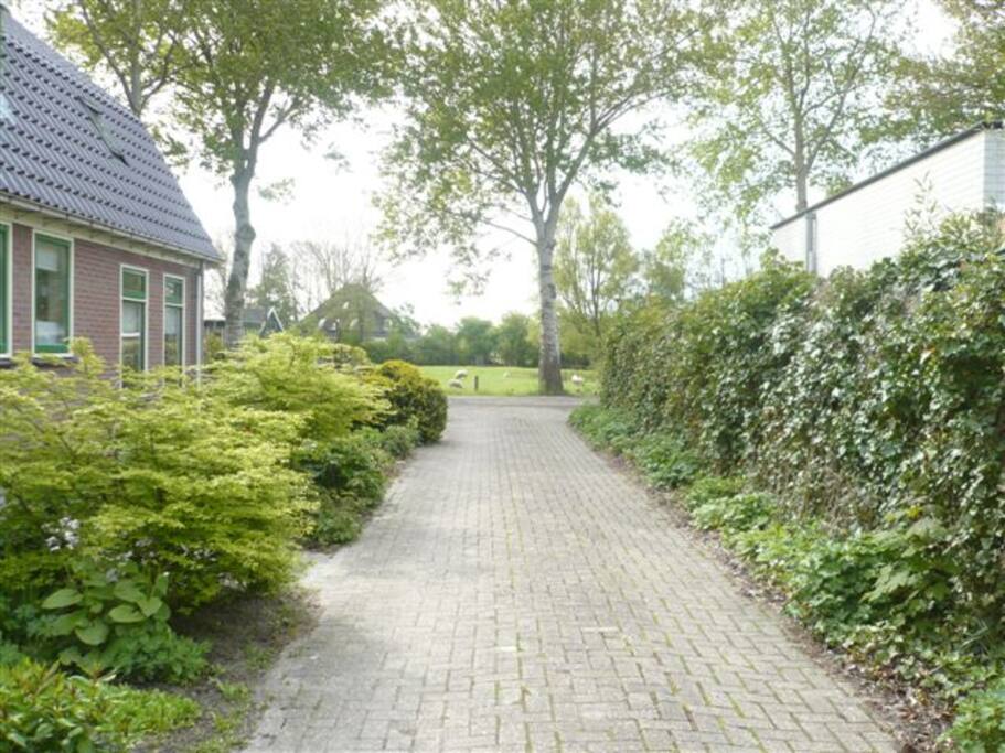 oprij pad met eigen parkeerplek