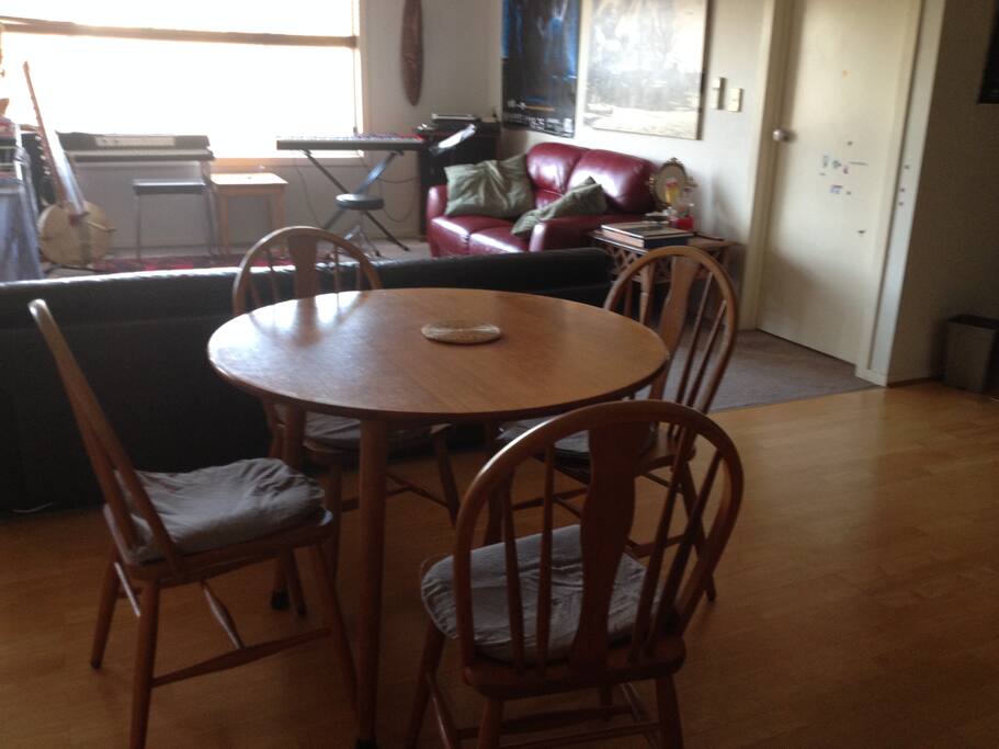 kitchen table to lounge room