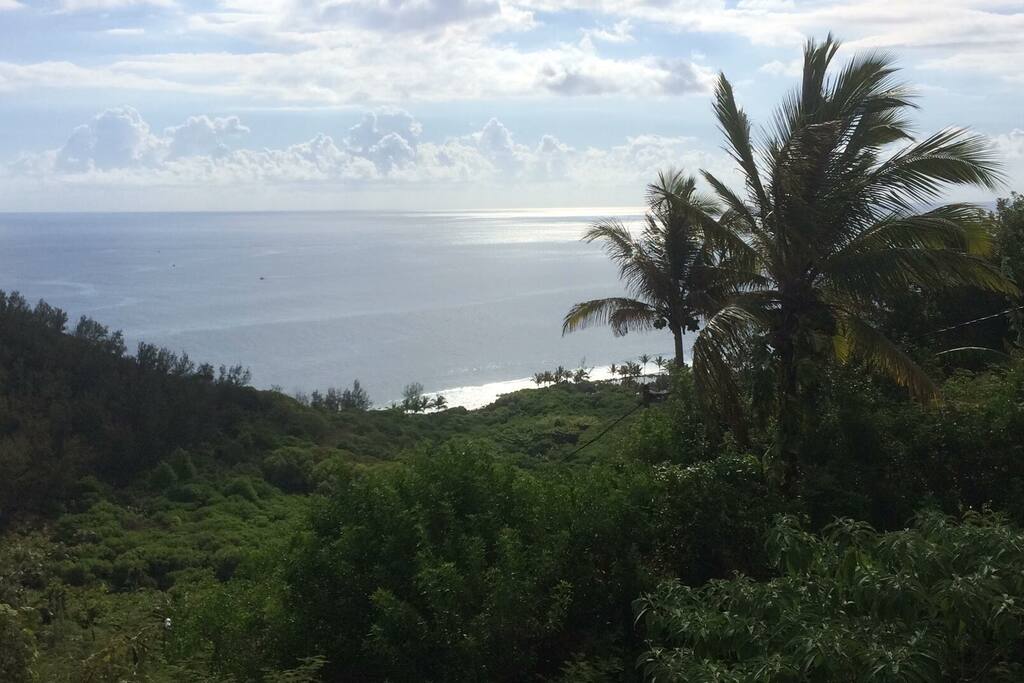 Blick auf Grand Anse von der Terrasse
