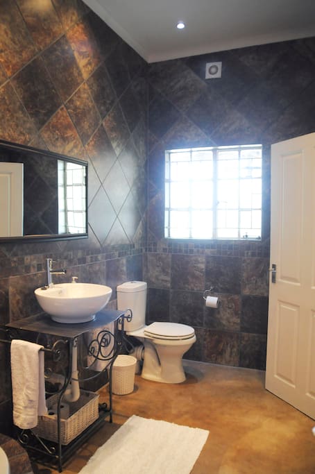 The bathroom.