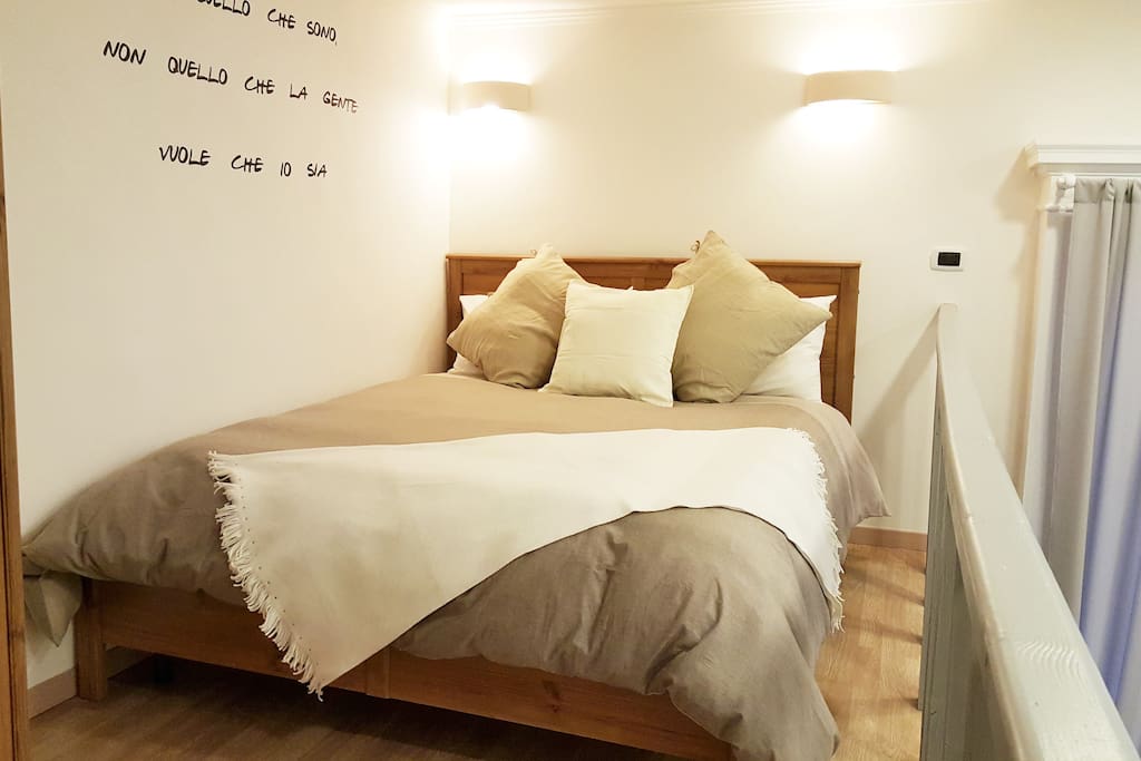 Double bed on the mezzanine