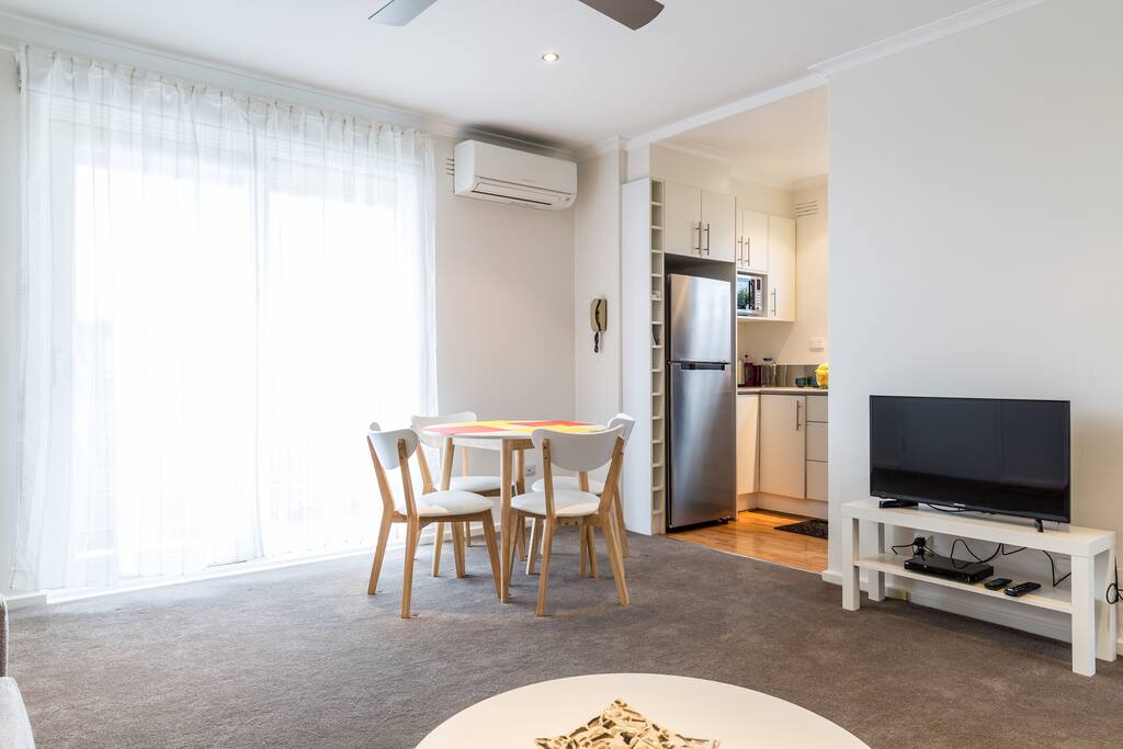 Lounge/ dining, balcony. Free unlimited Wi-fi internet (modem under TV)