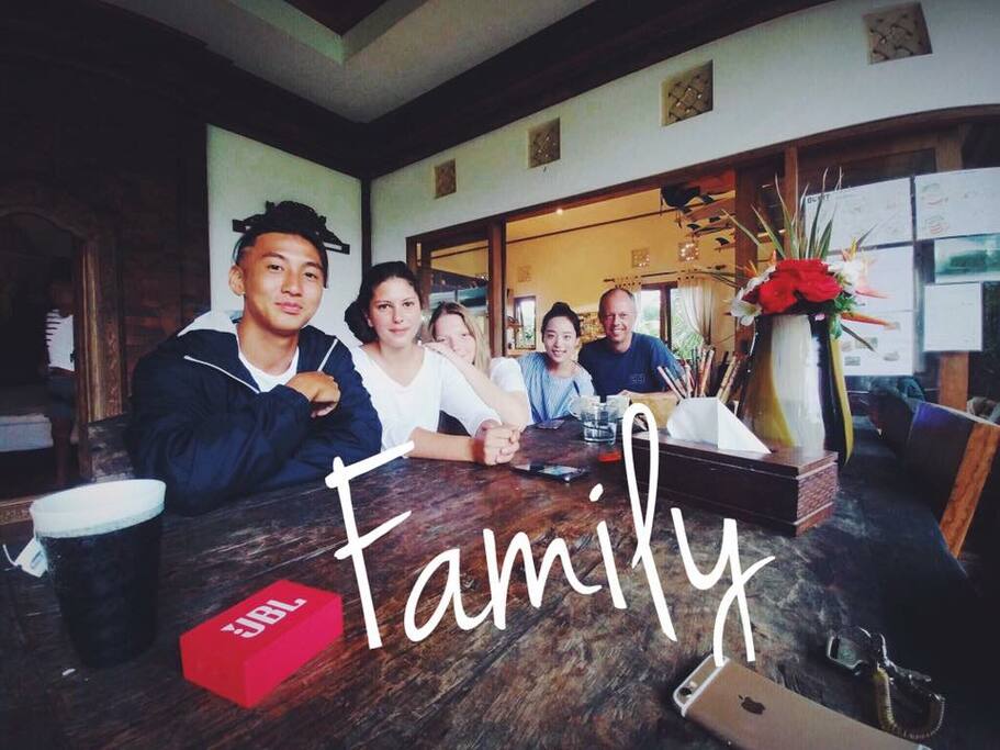 we came from different country
and we spend time,feel like one family