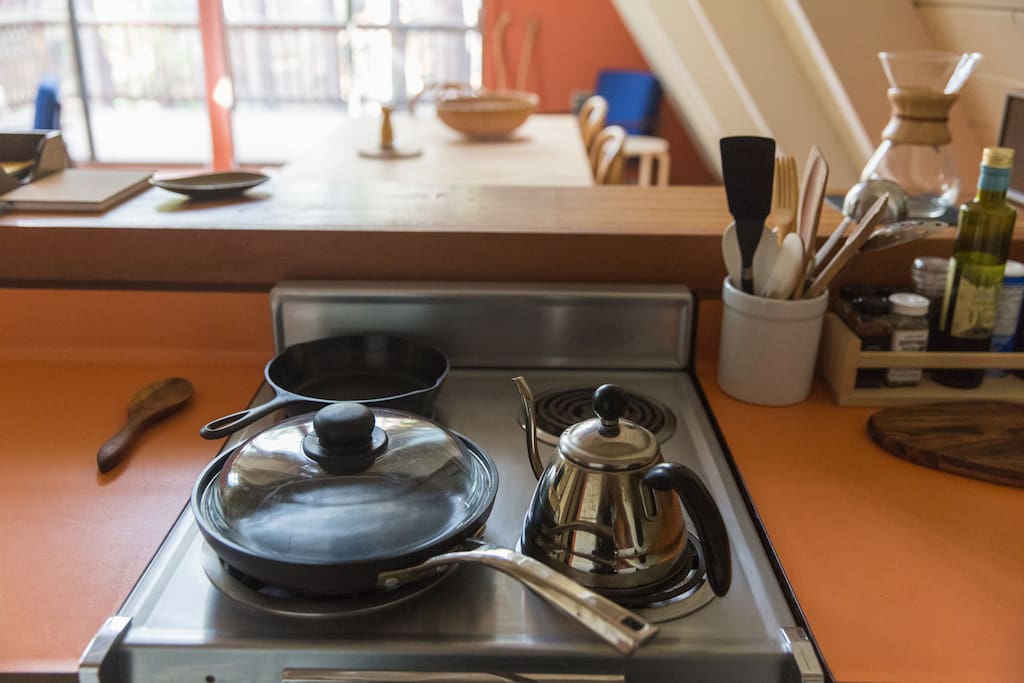pots and pans. we also have essential cooking supplies and spices.