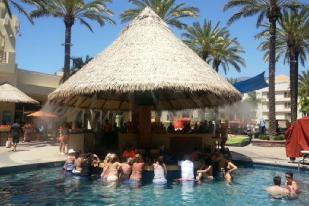 Swim up pool bar!