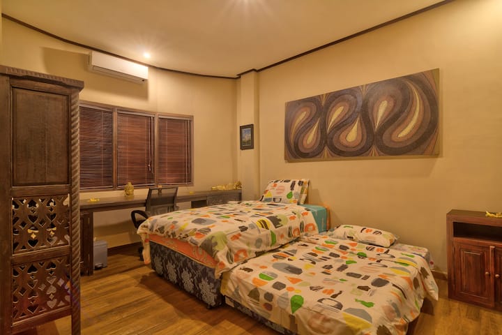 Bedroom 6. Can be private or have direct access to bedroom 5. 2 x super singles