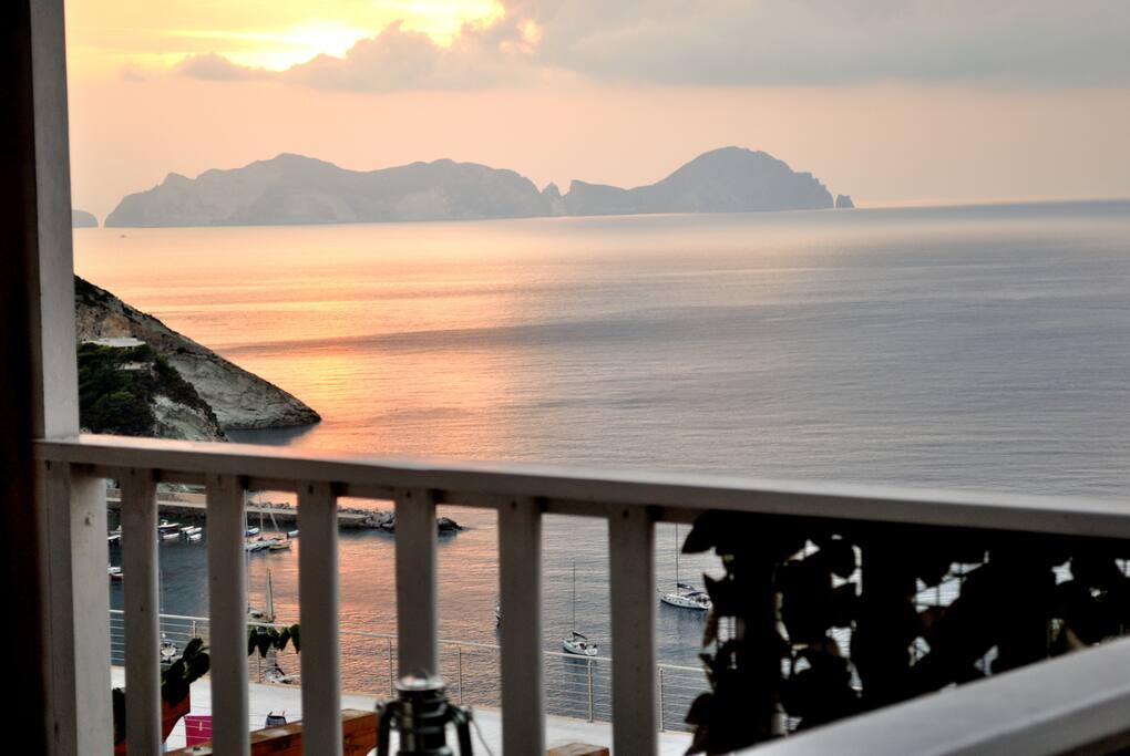 tramonto dalla veranda