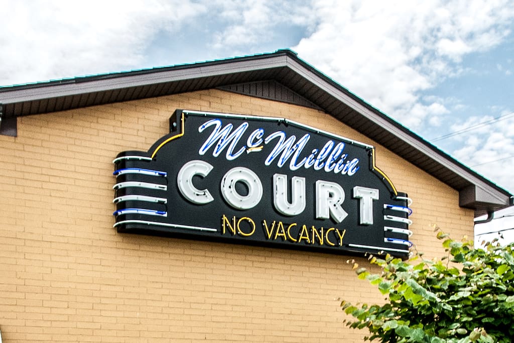 An ode to McMillin Court's previous life as a motel.