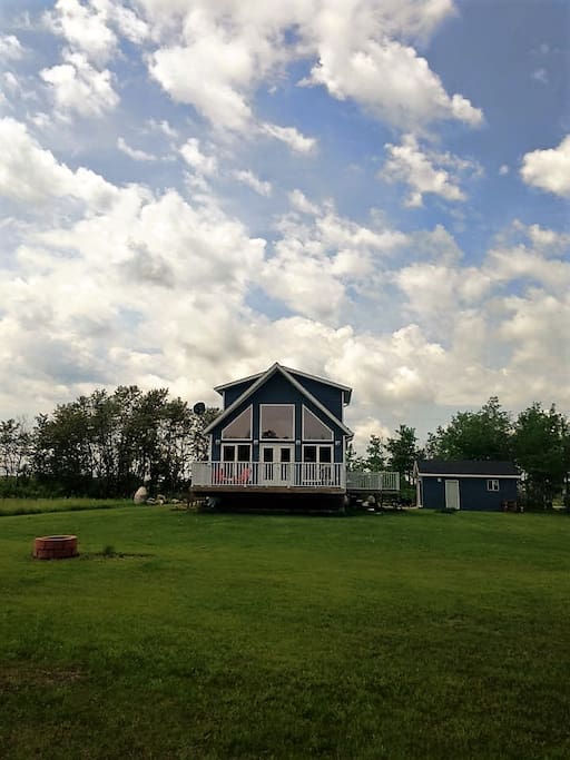View of home from backyard
