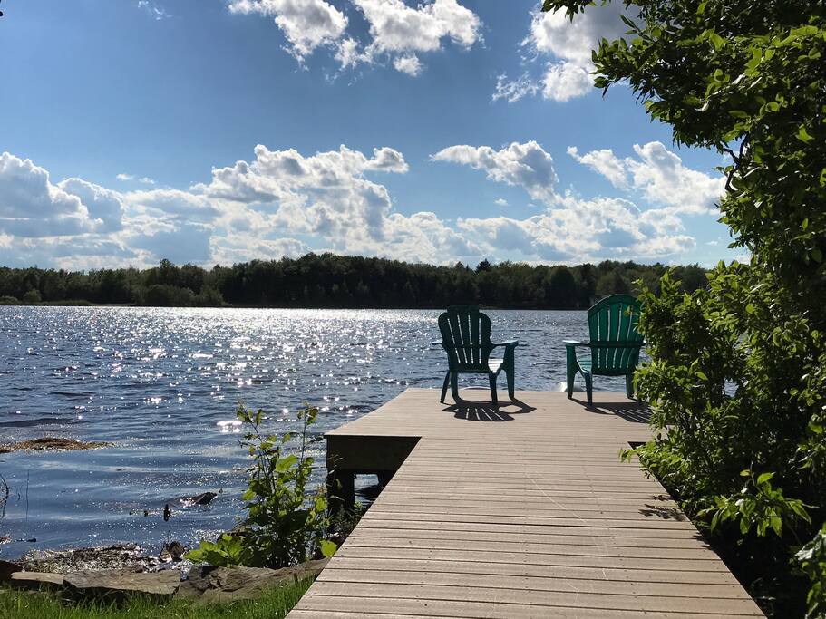Peaceful lake to relax on. Clear water and beautiful sunset are all worth the trip!