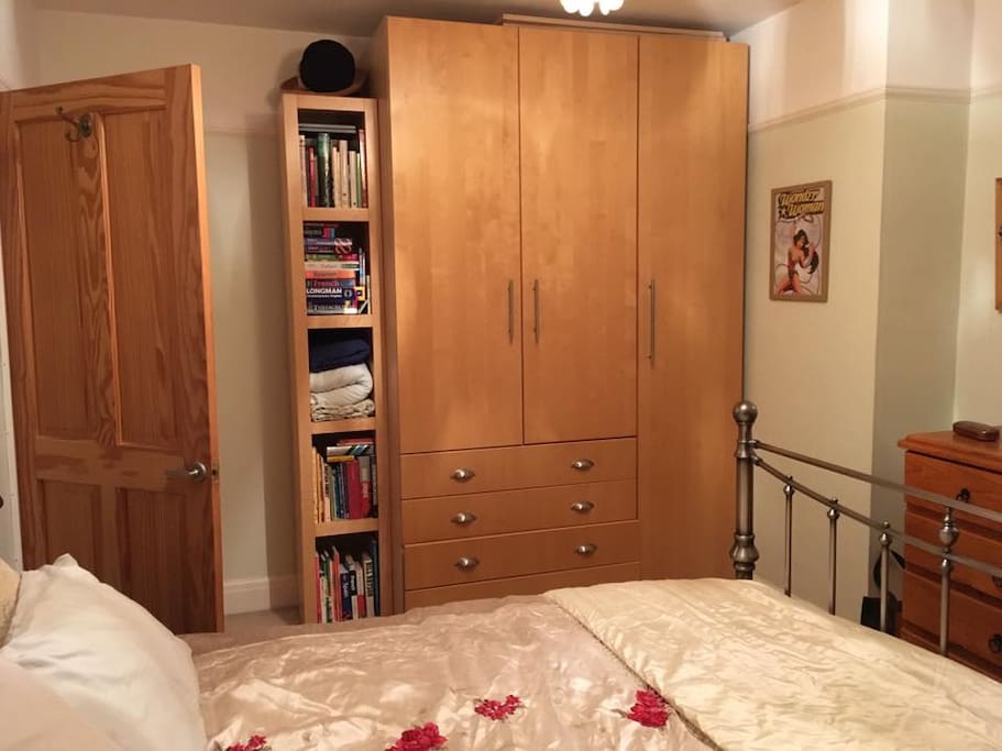 Wardrobe space in the bedroom.