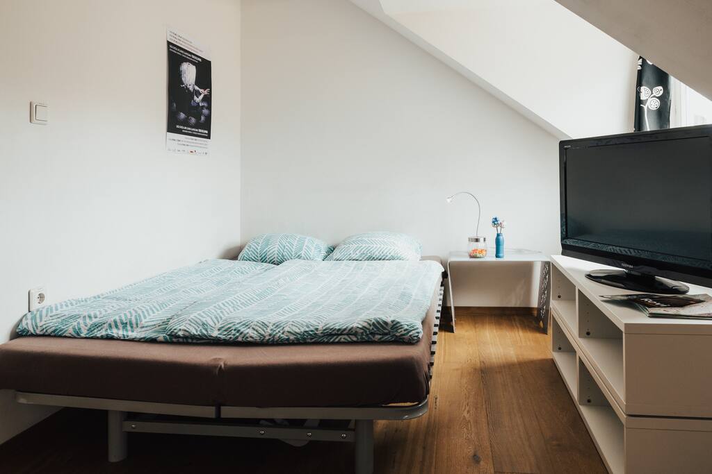 Bed and TV