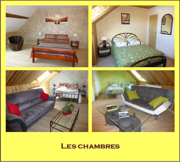 Nos 4 chambres proposées