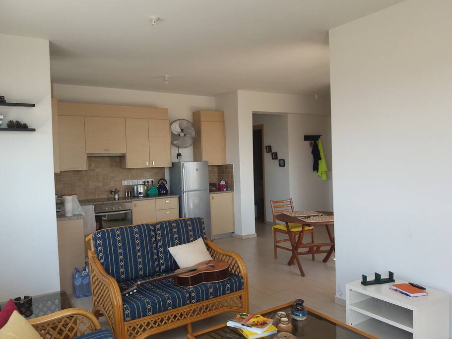 Open plan kitchen and living room area