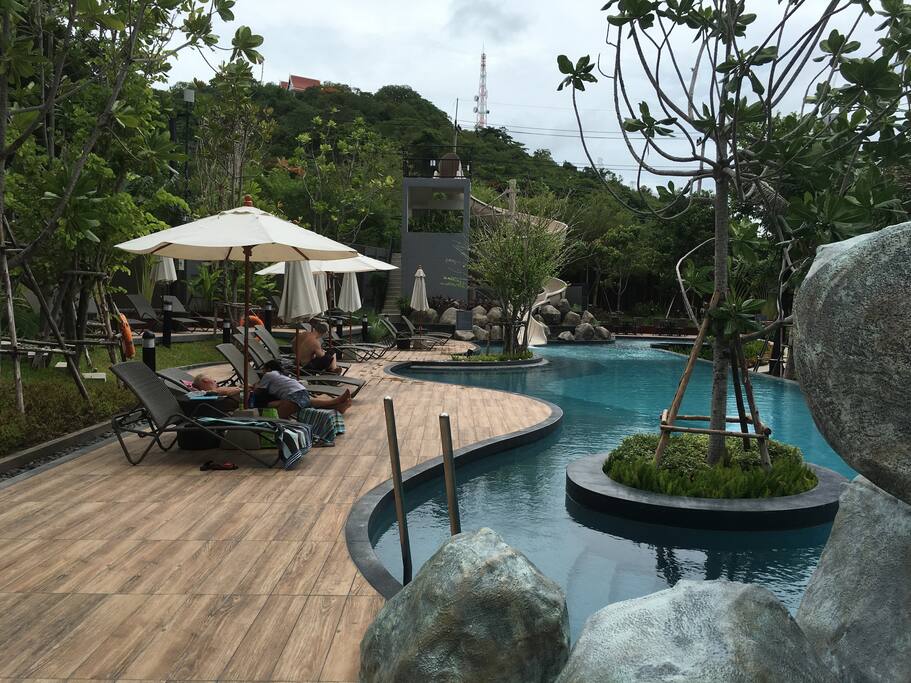Swimming pool with kids parc