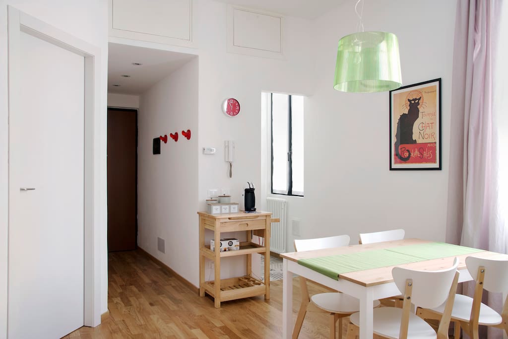 The living room - in front of you there is the entrance
