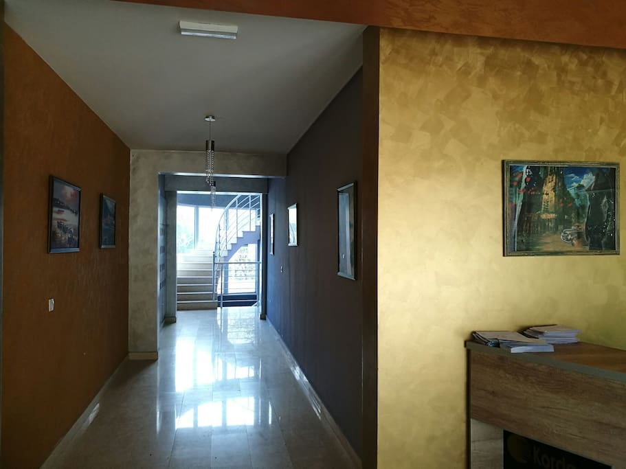 Lobby of building