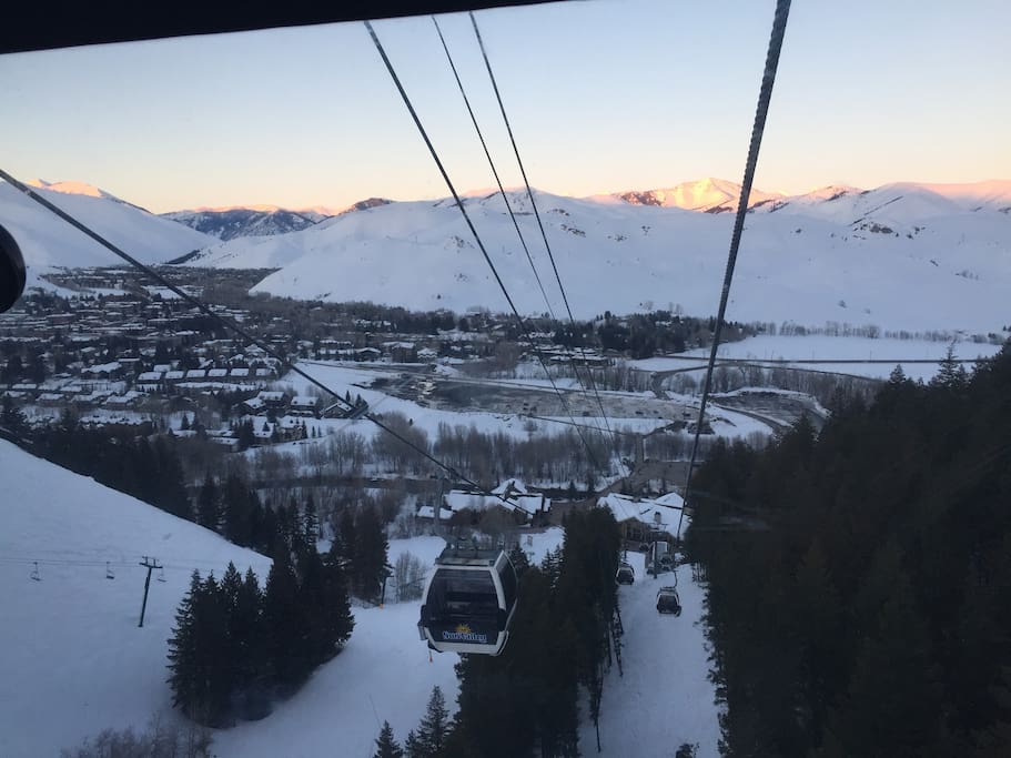 Condo is in view just left of center. It's the second building to left of the far left gondola cable in this picture. Condo faces Baldy with plenty of sunshine and is the closest condo association to Baldy and the River Run Lodge. A short four minute walk in your ski boots.