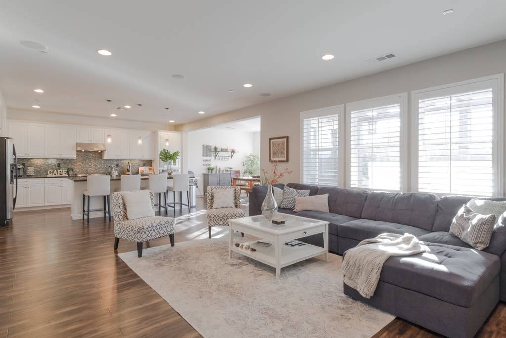 Open space with family room and Kitchen