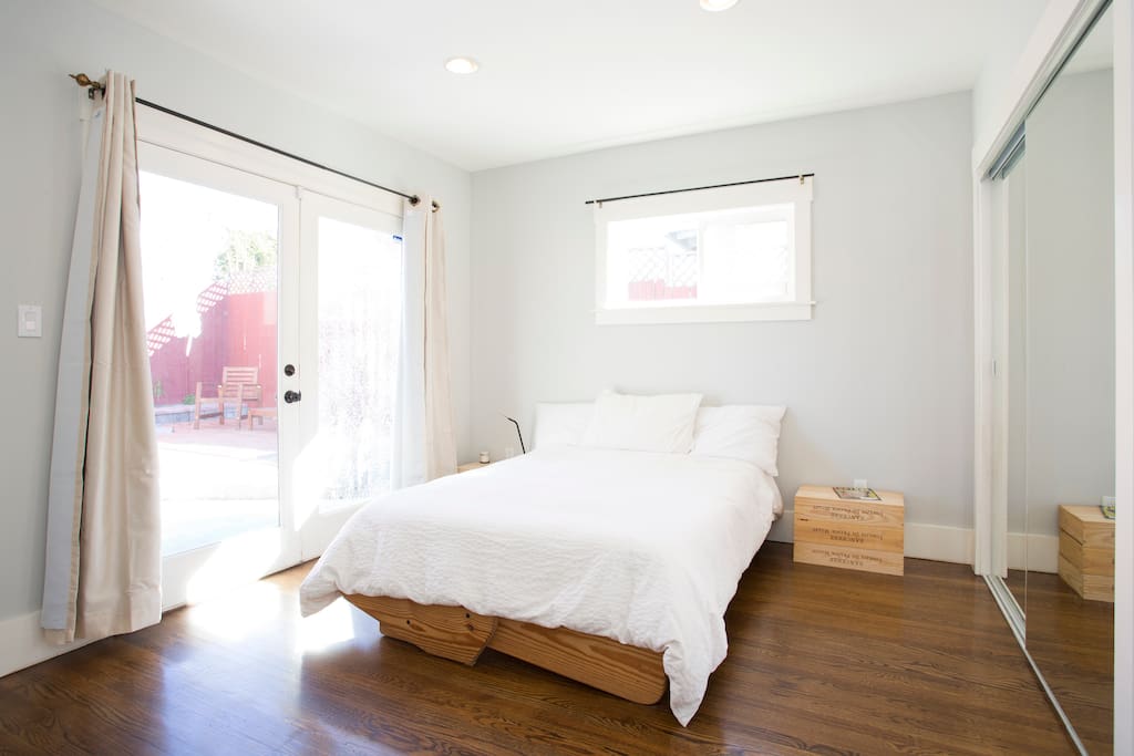 Master, with french doors to backyard and master bedroom