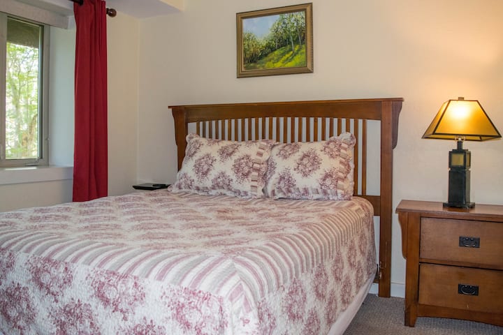 Downstairs queen w/ picture window