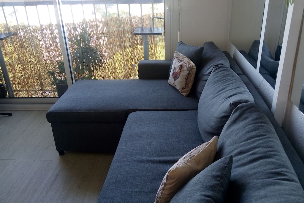 living room when sofa bed is closed