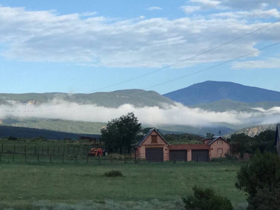 The view from the guest wing of our inn