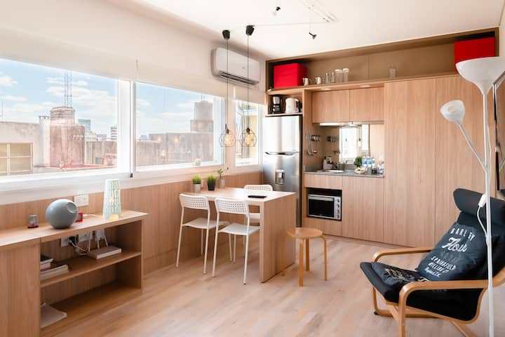 Студия на Av. Santa Fe в Recoleta с бассейном