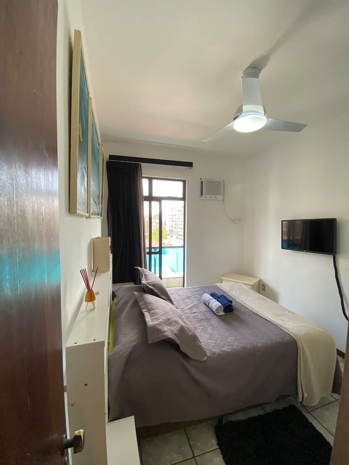 View of the 1st double bedroom, through the entrance door.