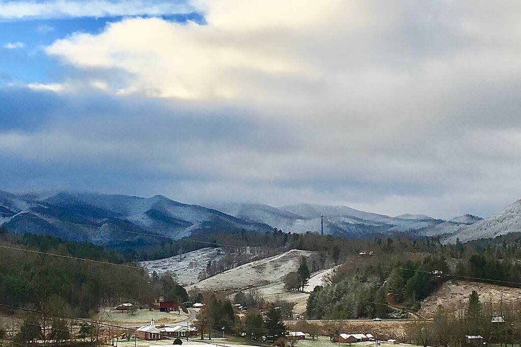 Snow on the mountains