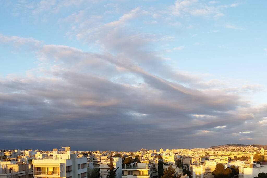 Front balcony 360 view to Athens