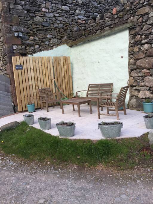 enjoy the summer sun on the new patio area