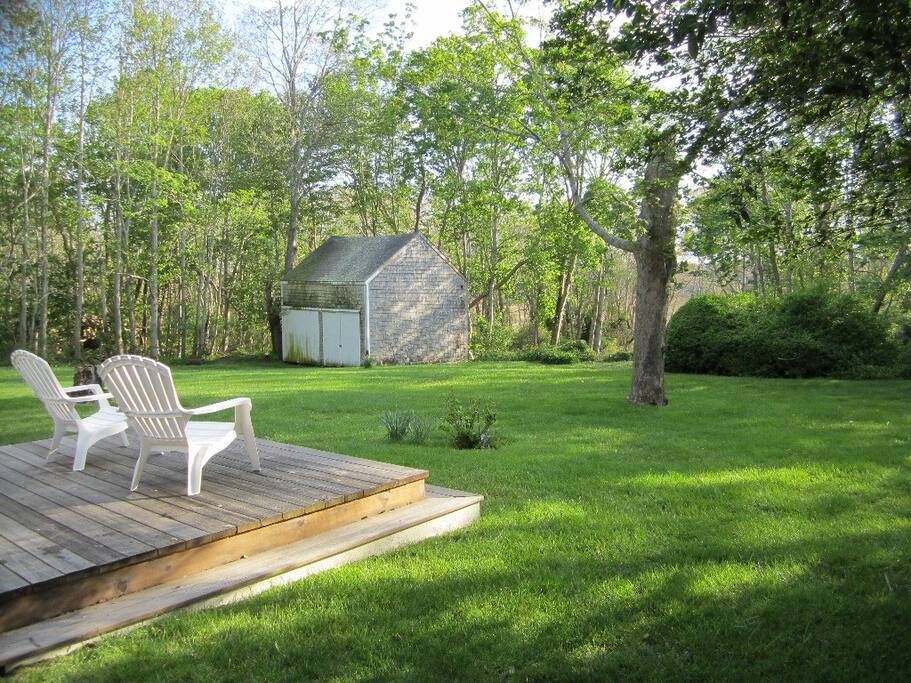 Sit on the deck and watch the kids play and romp in the massive yard.