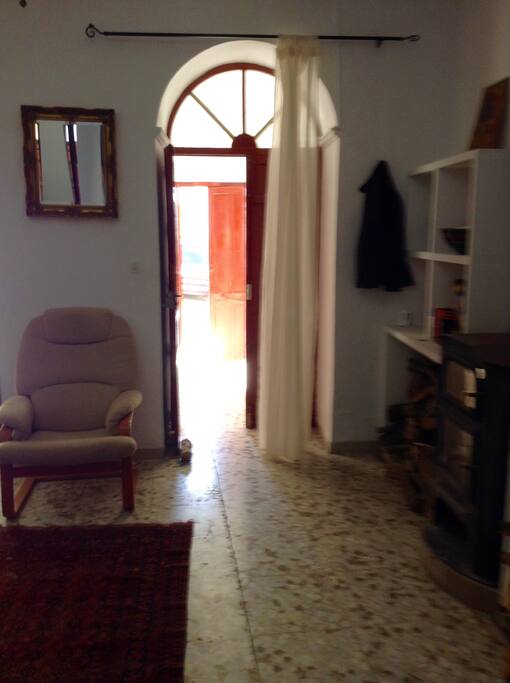 The hall and front door from the living room