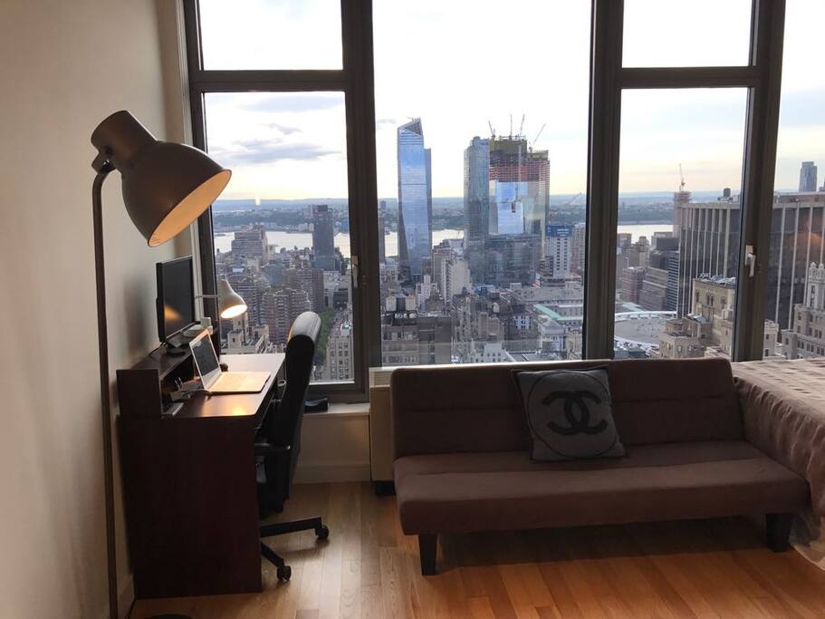 living area in the apartment