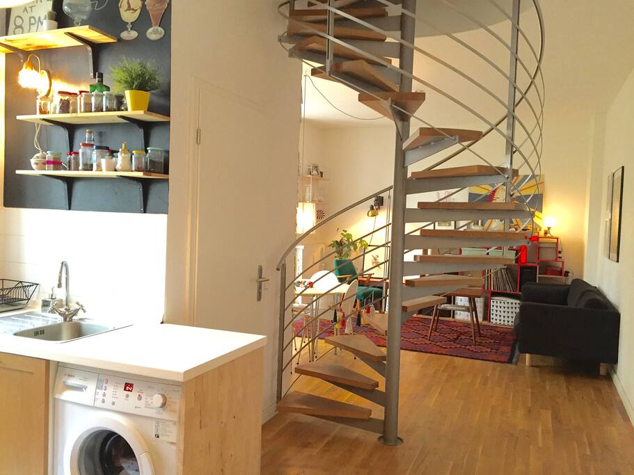 Kitchen + Living room