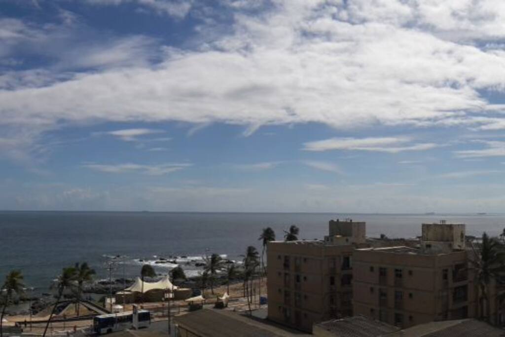 Vista da varanda do apartamento