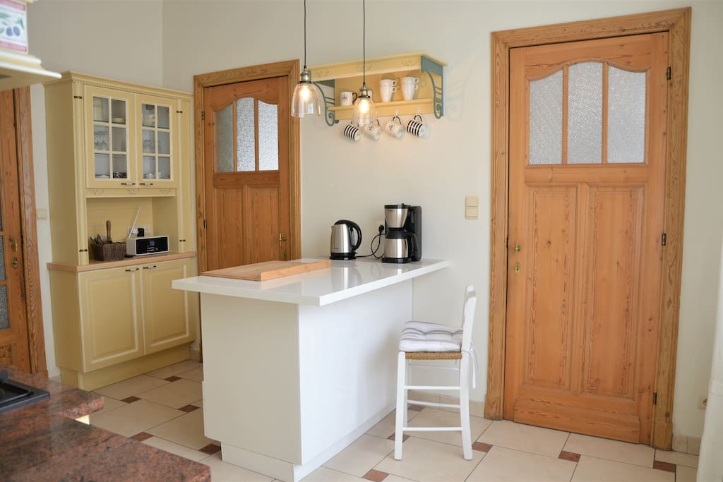 Our kitchen is well equiped with a fridge, a microwave, oven, coffee machine and water boiler. As a plus we placed an internet radio so you miss nothing from home.