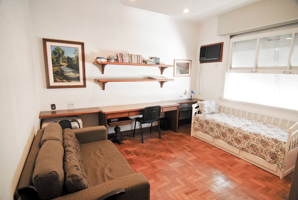Sofa, bed & window