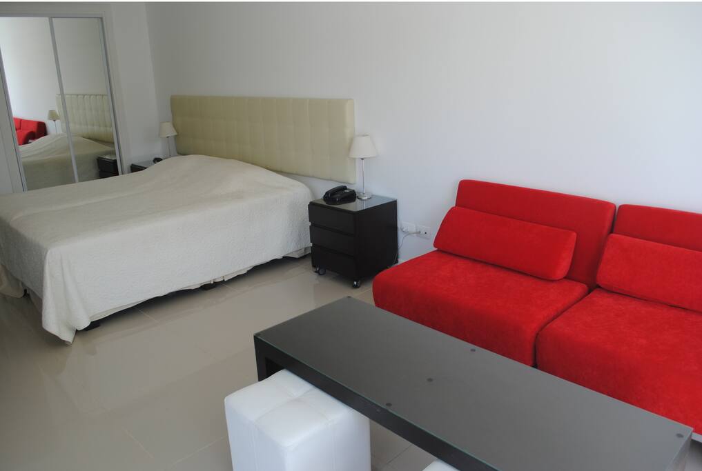 Habitación con Cama de dos Plazas (1,80m x 2m) y Sofa-Cama