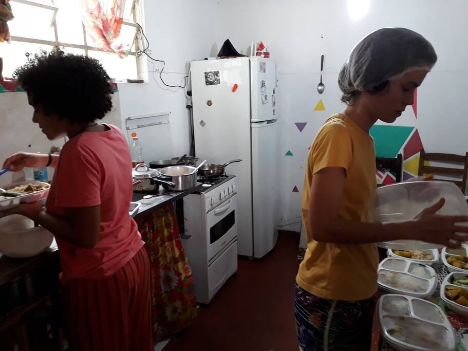 Cozinhando pra cursinho de agricultura biodinamica