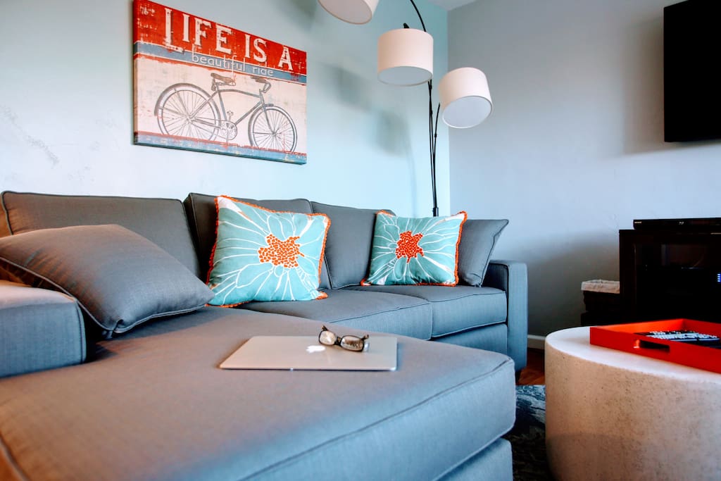 Life really is a beautiful ride, isn't it? We provide complimentary high speed wifi, a full spectrum of cable channels (including premium channels), and a state-of-the-art sound bar for optimal audio and a bluetooth option to connect your own music.